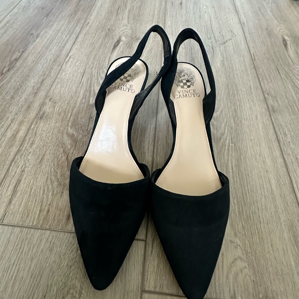 Vince Camuto Black Suede Heels